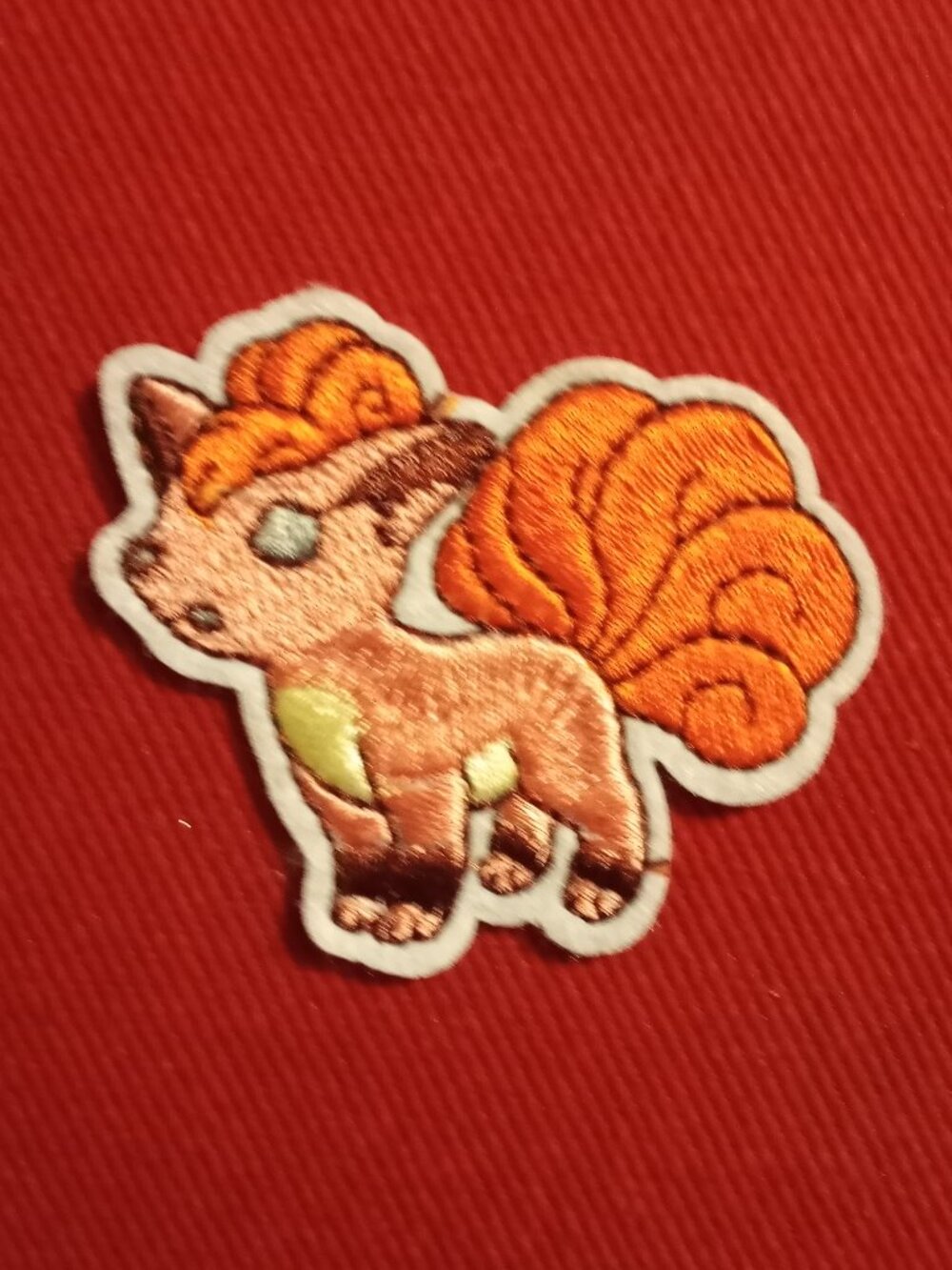 Vulpix Fire Pokemon embroidered iron on patch